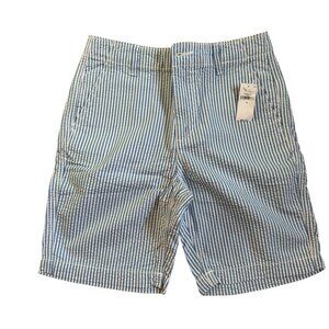 GAP Seersucker Shorts Blue/White NWT Size Boys 12